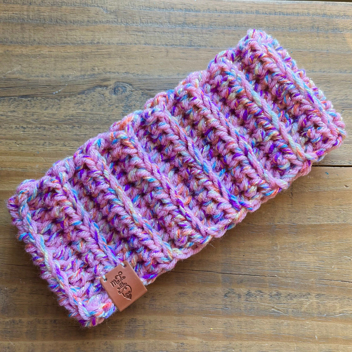 Chunky Pink Headband Ear Warmers for Winter