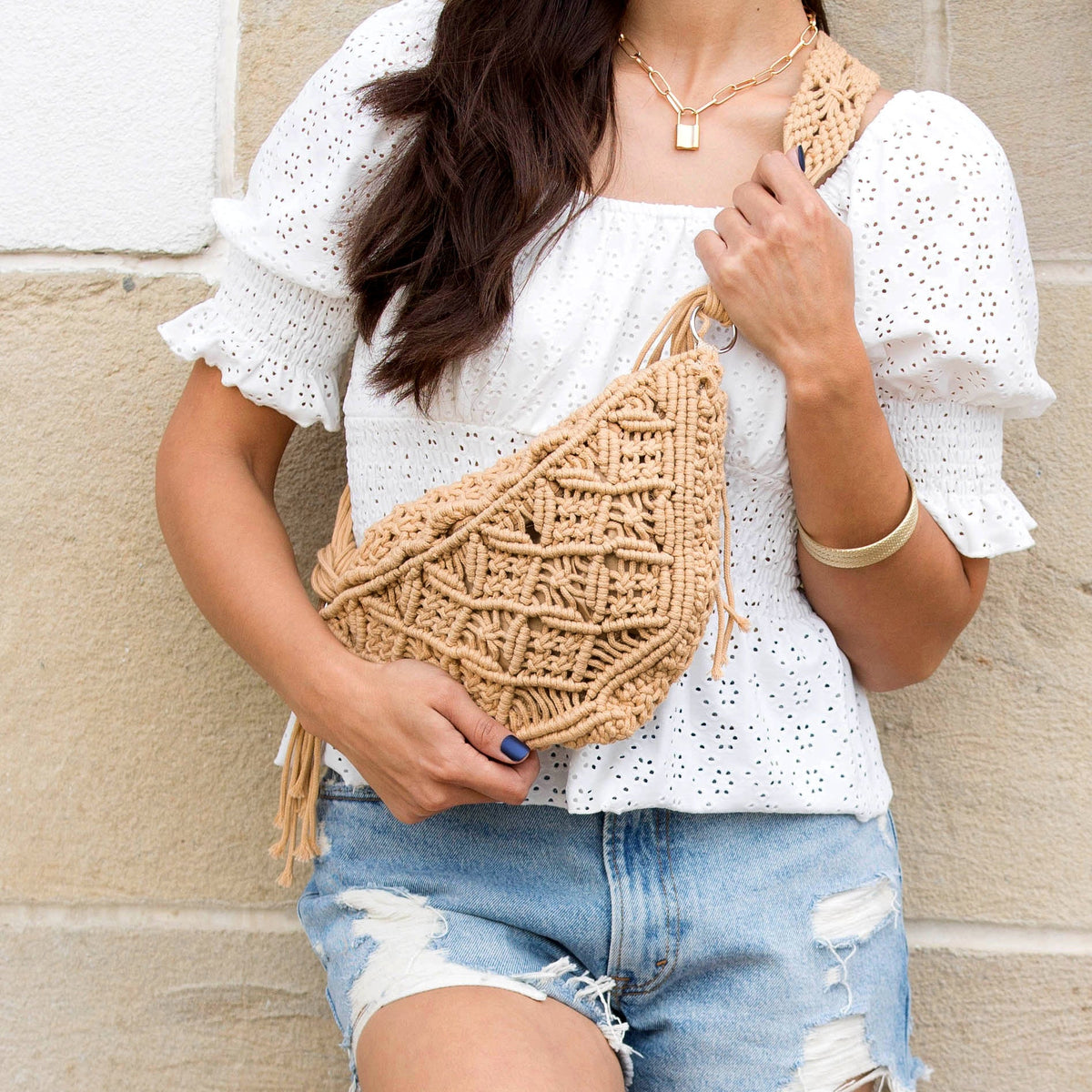 Macrame Sling Bag-0