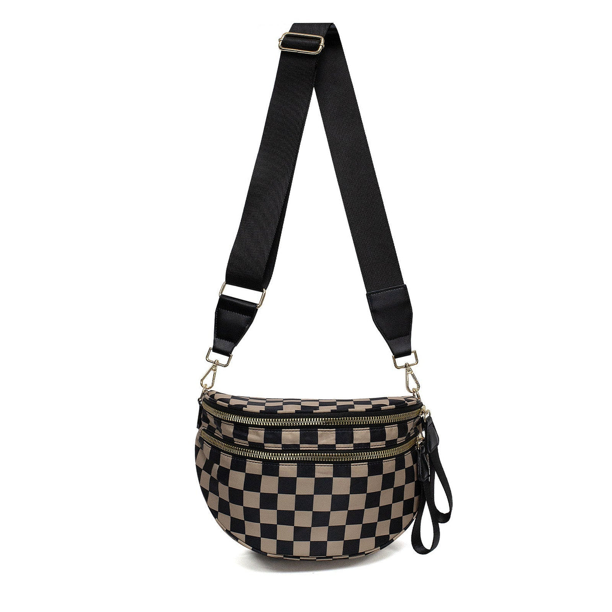 Frankie Oversize Double Zip Print Crescent Sling-7