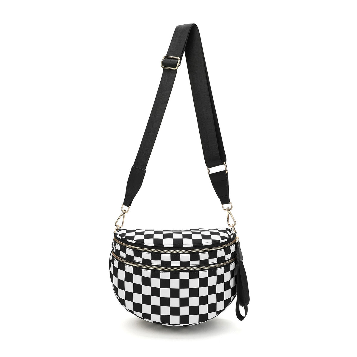 Frankie Oversize Double Zip Print Crescent Sling-6