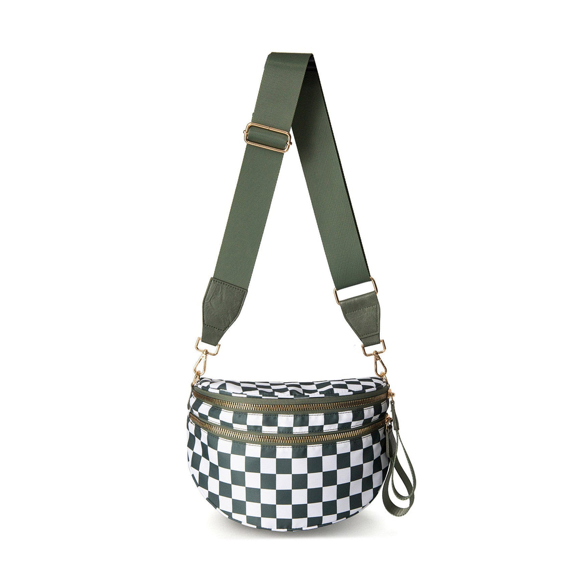 Frankie Oversize Double Zip Print Crescent Sling-8