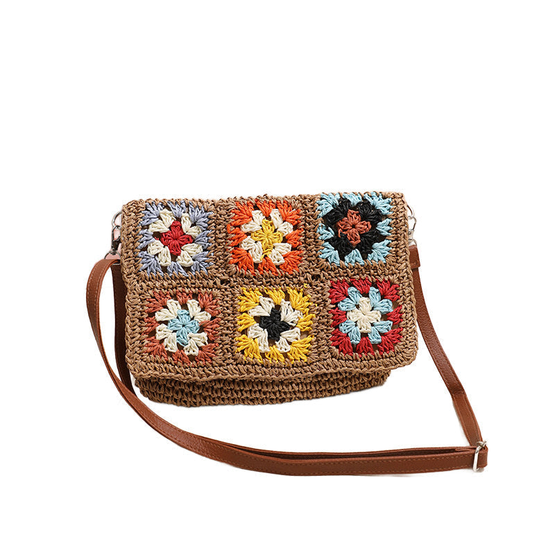 Sylvie Foldover Crochet Woven Crossbody-5