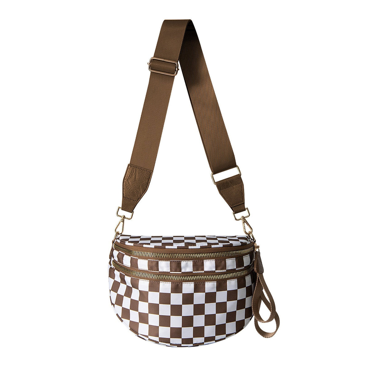 Frankie Oversize Double Zip Print Crescent Sling-9