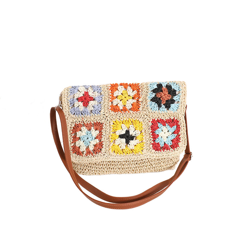 Sylvie Foldover Crochet Woven Crossbody-6