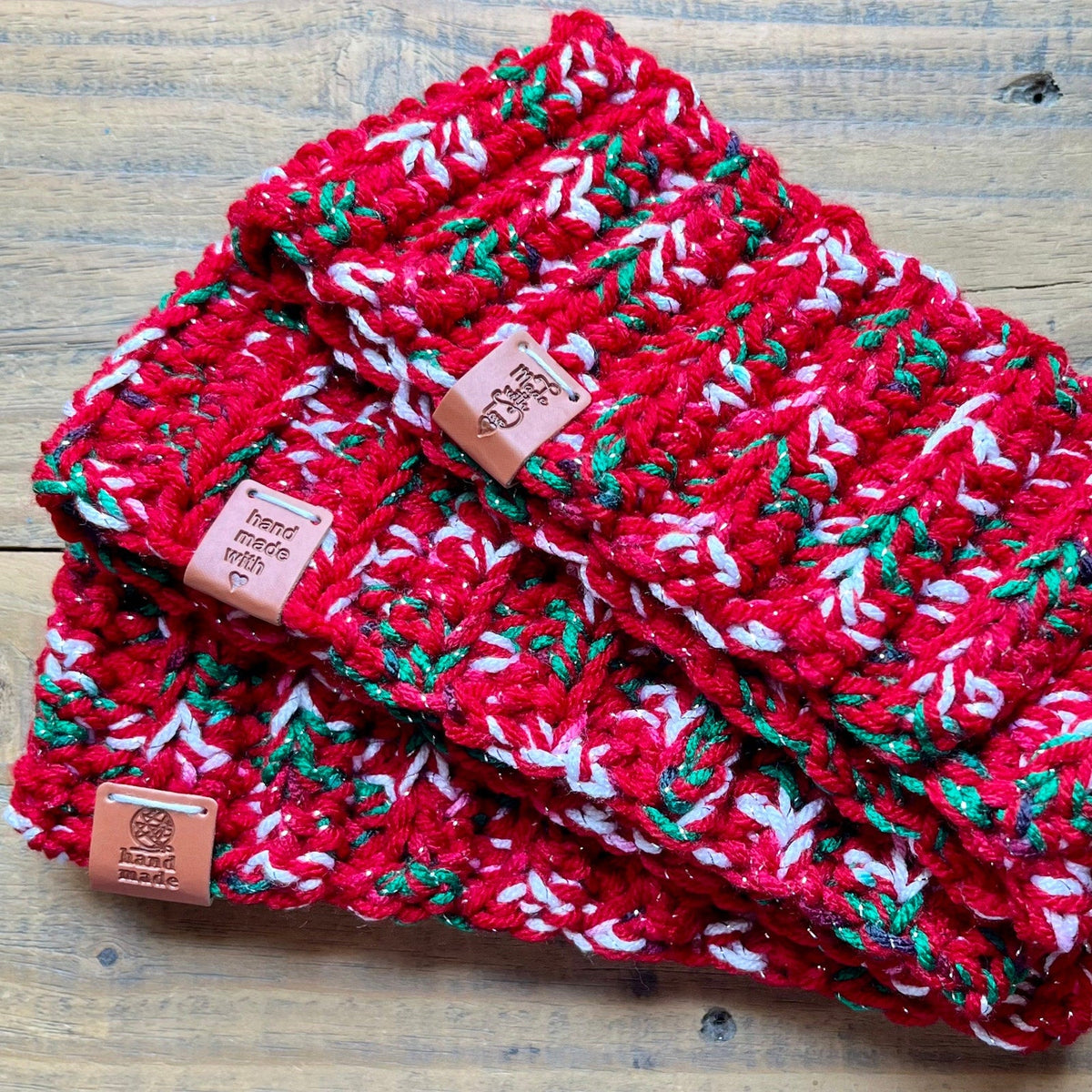 Christmas Headband for Women, Warm Crocheted Headbands