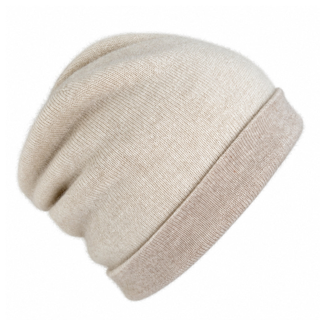 Sandstone Reversible Cashmere Beanie-0