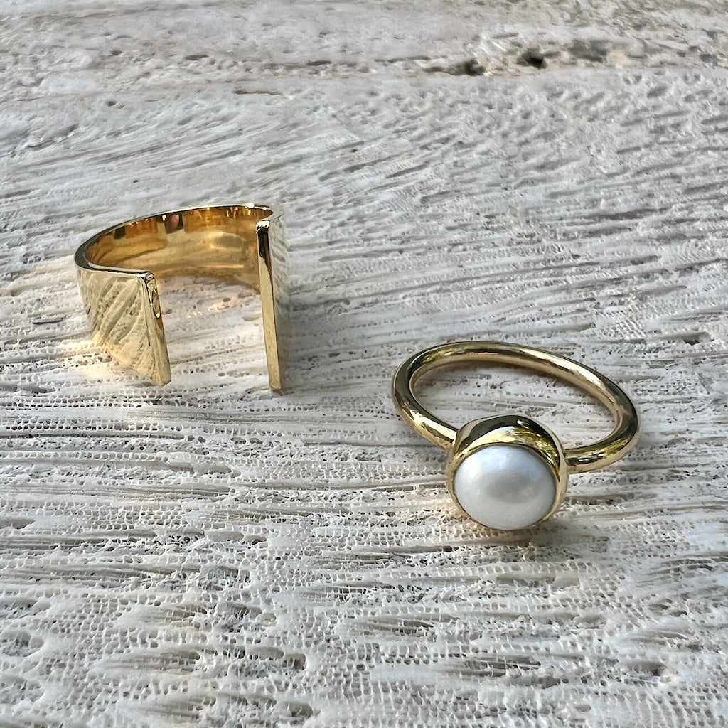 Freahwater Pearl Bombshell Ring-3
