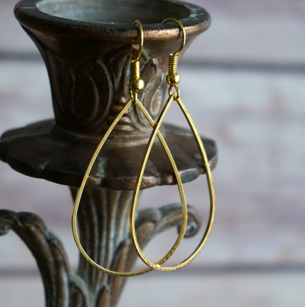 Gold Teardrop Earrings