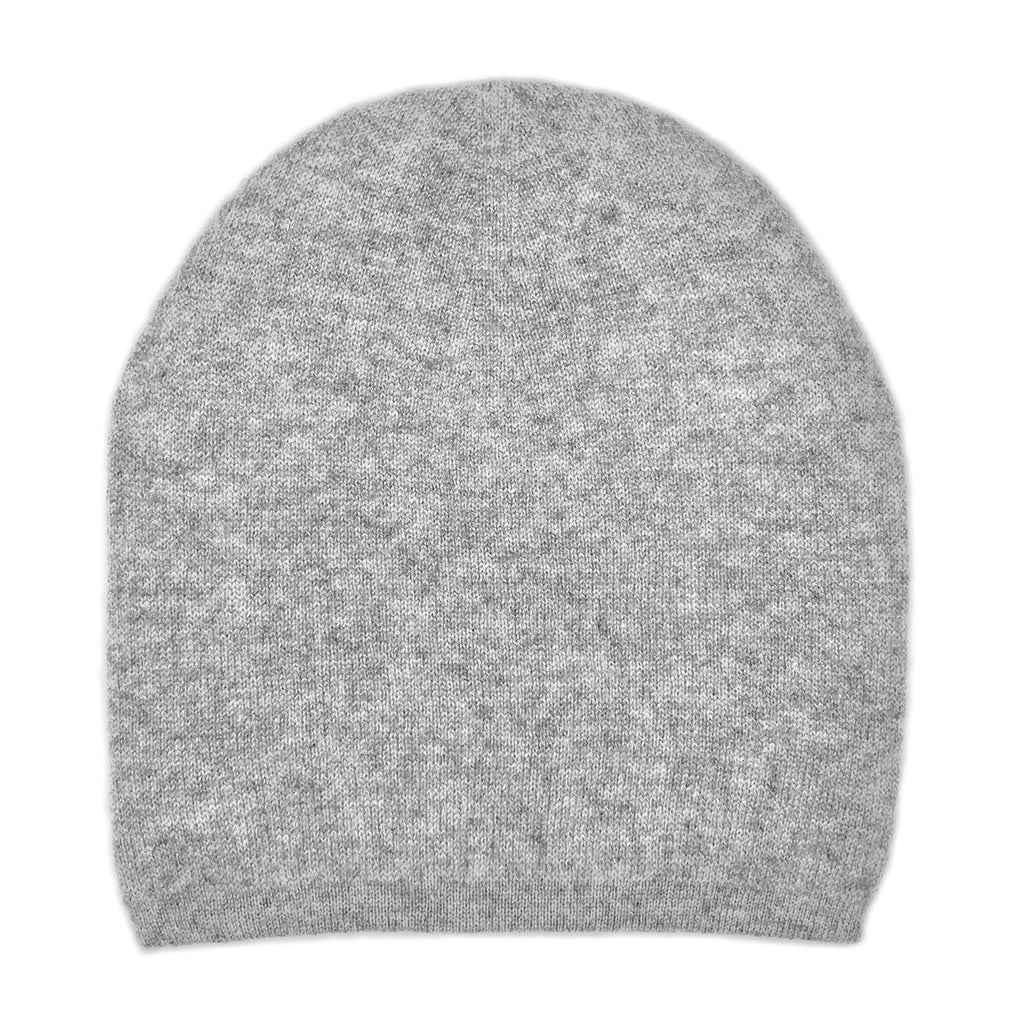 Classic Gray Reversible Cashmere Beanie-4