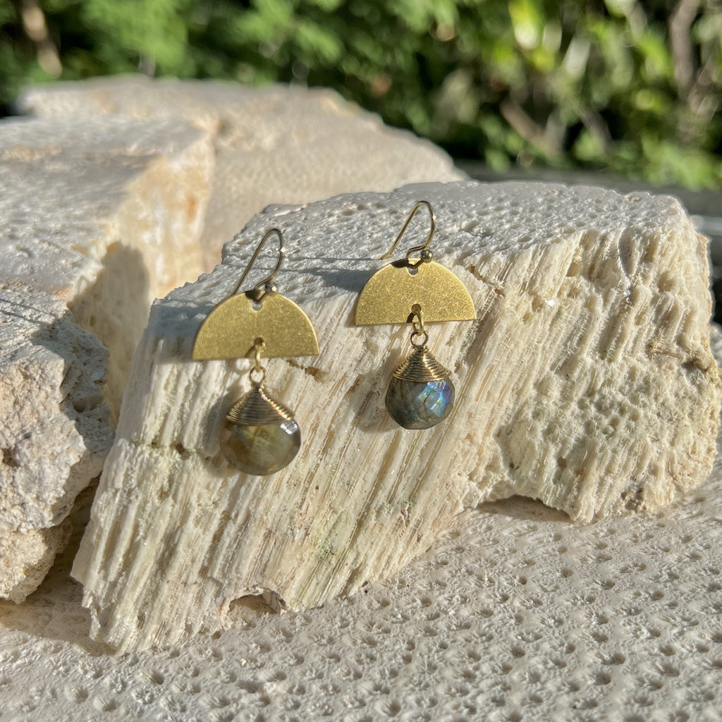 Labradorite Moon Earrings-1