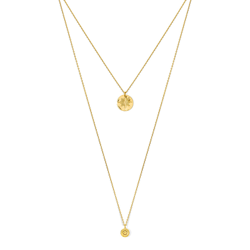 Layered North Star Bullet Necklace-0