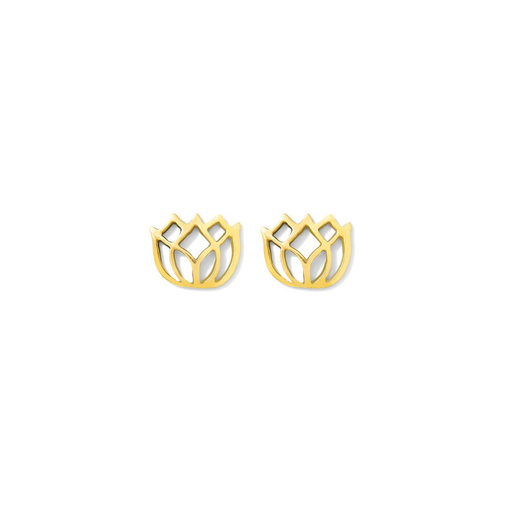 Bombshell Lotus Stud Earrings-0