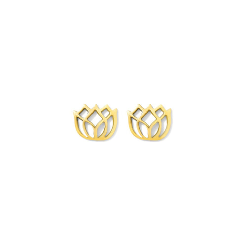 Bombshell Lotus Stud Earrings-0