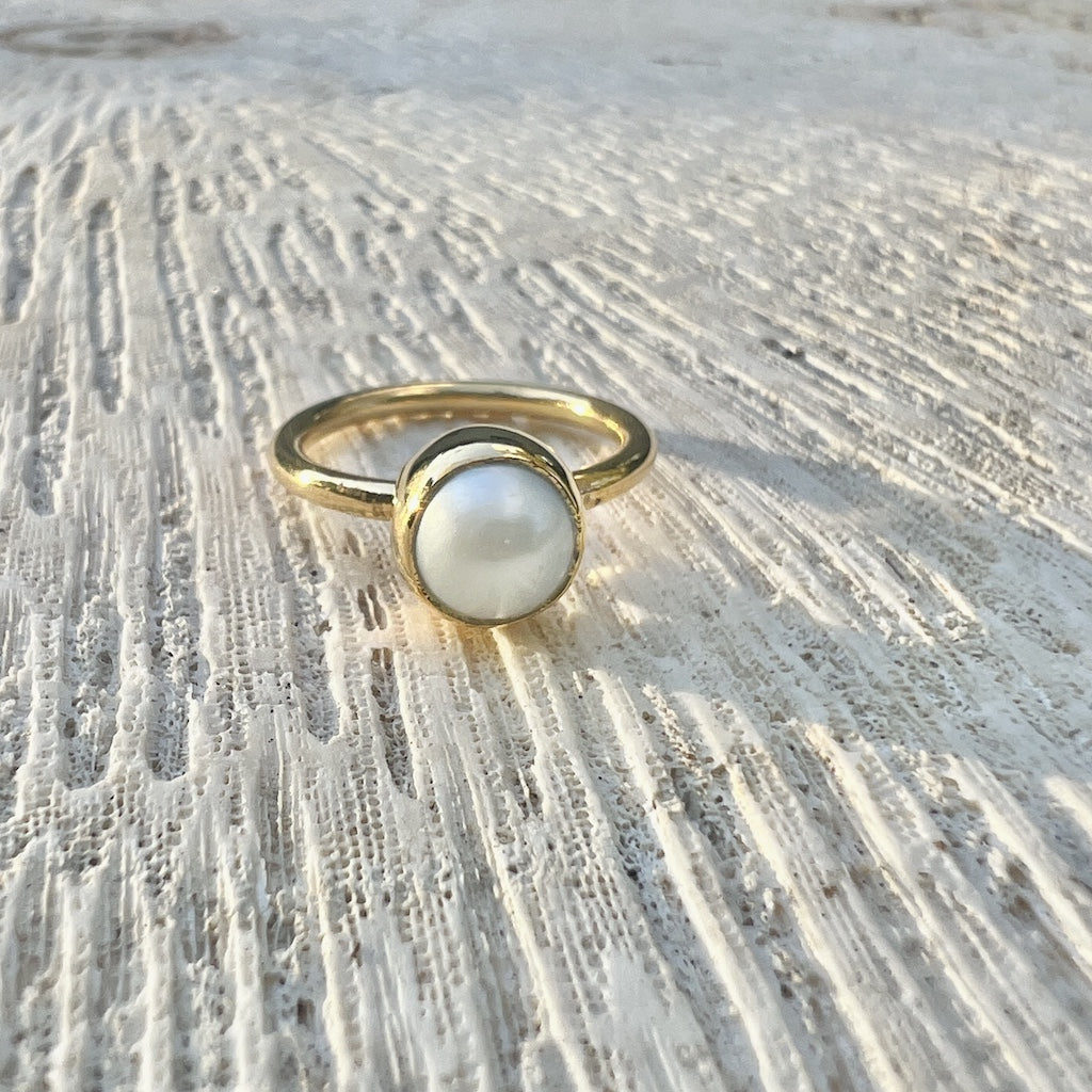 Freahwater Pearl Bombshell Ring-2