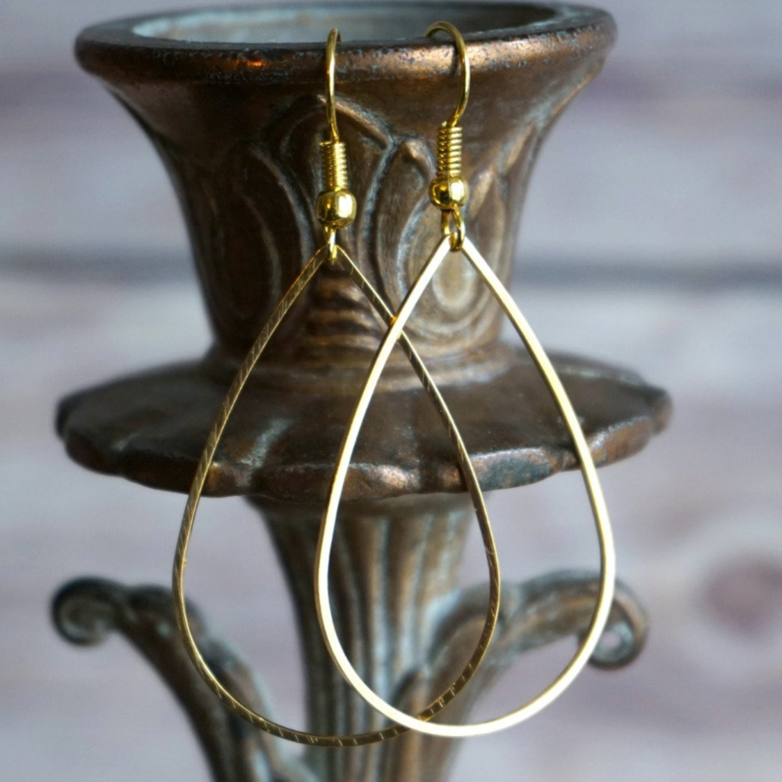 Gold Teardrop Earrings